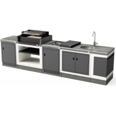 Barbacoa Modular con Parrilla de Acero Inoxidable