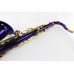 B-Flat Alto Saxofón Púrpura Pintura Oro Key 