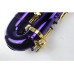 B-Flat Alto Saxofón Púrpura Pintura Oro Key 
