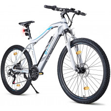 BLUEWHEEL e-bike 27.5" & 29" I Marca Alemana de Calidad | Bicicleta de montaña eléctrica | Conforme a UE | 21 Marchas y Motor Trasero 25 km/h | Horquilla de suspensión MTB, App y Sillín de gel | BXB75 