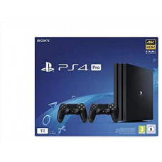 CONSOLA SONY PLAYSTATION PS4 PRO JET BLACK , 1 TB + 2 CONTROLES DUALSHOCK