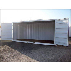 CONTENEDOR DE ACCESO LATERAL ABIERTO LLENO DE 20 PIES BLANCO 