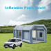  Carpa de Cabina de Pintura Inflable de 32.8x16.4x11.5FT con sopladores de Alta Potencia mejorados 750W + 350W, Carpa de Cabina de Pintura Inflable Profesional con Sistema de Filtro 