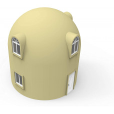  Casa ecológica prefabricada básica de doble planta para exteriores, hostal, restaurante, hotel de estrella, 6 x 6 x 6,5 m 