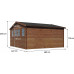 Caseta de jardin de Madera 21,2 m² - 28 mm Caseta de jardin de Madera 21,2 m² - 28 mm