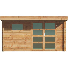 Caseta de jardín de Madera tratada con Autoclave y Techo Plano  13 m² 
