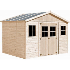 TIMBELA Cobertizo de Madera para jardín con Suelo TRATADO- A250x10mx300cm/30m2 TIMBELA Cobertizo de Madera para jardín con Suelo TRATADO- A250x10mx300cm/30m2