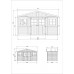 Cobertizo de Madera para jardín- Puerta con Cerradura Suelo TRATADO -A246x418x220cm 8m2 