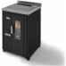 Cocina de pellet Nina 7,5 kW, placa de cocción metálica 
