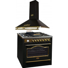 Cocina eléctrica de gas retro 90 cm + campana extractora 90 cm 