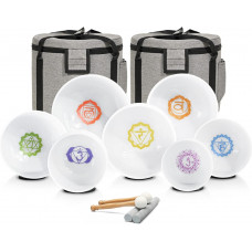 Cuenco de cristal de cuarzo esmerilado