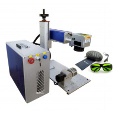 EU Stock MCWlaser Fiber Laser Marking Engraver 50W & Lathe Chuck Max Raycus Fiber Laser Engraving Machine
