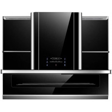 Equipamiento 90 cm Campana extractora de hogar Reciclaje Campana de Cocina Armario Campana de Cocina Decorativa Pantalla táctil/Somatosensorial/Limpieza automática