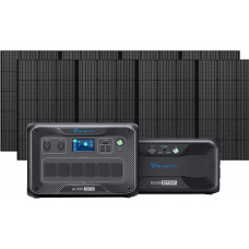 Generador portátil AC300+2xPV350 panel solar con baterías de expansión B300, 3072 Wh 