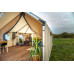 Glamping Tent 40 metros cuadrados con suelo de madera y marco de metal. No necesita base 