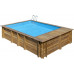 Gre Piscina Rectangular Madera Evora Plus 620X420X136 cm Gre Piscina Rectangular Madera Evora Plus 620X420X136 cm