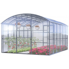 Invernadero Jardín Ruby Pro 3x4 Metros 12 M² Policarbonato Transparente 4mm, Marco Acero, Varios Modelos y Tamaños, Ideal Huerto Plantas y Cultivos 