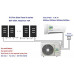 Inversor solar ACDC sin conductos, mini aire acondicionado dividido con calentador 