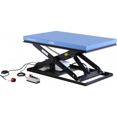 Mesa elevadora estacionaria, plataforma elevadora, elevador de tijera, de una sola tijera, eléctrico - capacidad de elevación 1000 kg - Altura de elevación 1010 mm - Plataforma: 1300 x 800 mm