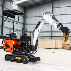 Miniexcavadora con cabina para jardin 