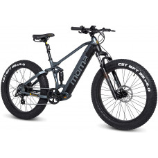 Moma Bikes E-MTB, FATBIKE 26 pulgadas PRO, Equipped Full SHIMANO, Frenos de disco hidráulicos, Batería Litio integrada y extraible 48V 13Ah 