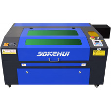 Máquina de Grabado Láser de 100W  700x500MM CO2 Máquina de Corte Láser LCD Digital Puerto USB, WIFI + eje rotatorio 100W+XZZ 