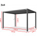 Pergola 3x4 m Postes de Aluminio con Techo de Lamas de Acero Pergola 3x4 m Postes de Aluminio con Techo de Lamas de Acero