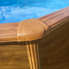 Piscina Elevada Ovalada, Aspecto Madera, 500 x 300 x 120 cm  