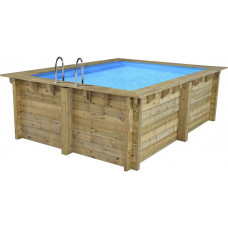 Piscina Rectangular de Madera Caimans - 4,10 x 3,00 x 1,24 m 