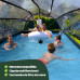 Piscina con Bomba de Filtro de Arena y cúpula y Bomba de Calor Infantil Exit Toys Wood 400 x 200 x 100 cm  