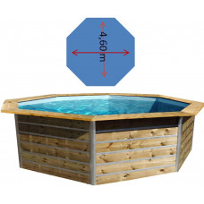 Piscina madera octogonal  460 x 111 cm 