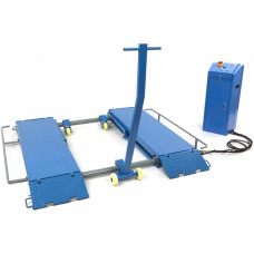 Plataforma elevadora móvil extraplana de 105 mm, 3 toneladas, 230 V, equipo profesional de taller de Tools.de (plataforma elevadora de tijera 3T)