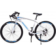 SAFGH Bicicletas de Carretera de Aluminio Duradero y Ligero de 26 Pulgadas, Bicicleta de Carretera de suspensión Completa de Aluminio Begasso Shimanos, Frenos de Disco de 21 velocidades, 700c, BIC
