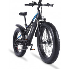 SONGZO Bicicleta eléctrica 26 Pulgadas Motor De Alto Rendimiento Bicicleta eléctrica De montaña con Batería de Litio de 48V 17AH y Doble Amortiguador 