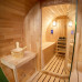 Sauna 6 Personas de Vapor con Estufa de Piedras