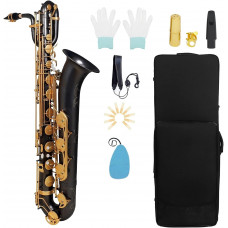 Saxofón Barítono Cuerpo De Latón Tecla E Saxofón Alto Profesional 