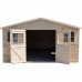 TIMBELA Cobertizo de Madera para jardín con Suelo TRATADO- A246x495x810cm/40m2