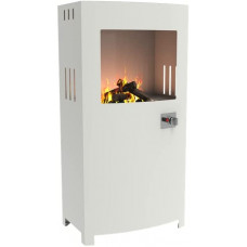 Horno de jardín de aluminio lacado en color blanco tráfico con 8,5 kW de potencia calorífica 