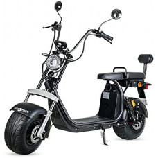 VIRTUE Moto eléctrica Matriculable Scooter de 1500w batería de 60v 20Ah Caigiees Chopper City Coco matricula Color Negro 