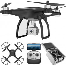  YOBDDD Dron cardán de 3 Ejes con cámara 4K para Adultos, niños, 2000 Metros, Distancia de Control Remoto, 1 Hora de Vuelo (dron al Aire Libre) 