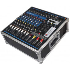  Mezclador de audio portátil Mezclador Maleta portátil con el amplificador de 8 canales del mezclador con el amplificador mezclador profesional de la etapa del amplificador mezclador con el amplificado 