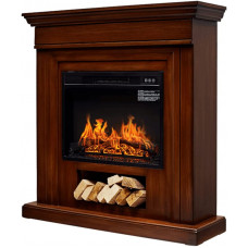  liushop Chimenea eléctrica Chimenea de Lujo Madera Retro Chimenea Calentador simulación Falsa Llama Chimenea Chimenea Biochimenea (Color : Brown, Height : 105cm) 