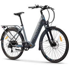  Moma Bikes Bicicleta Eléctrica Urbana EBIKE-28 Pro, Shimano 7vel, frenos hidráulicos, batería Integrada Litio 48V 13Ah (624Wh) 