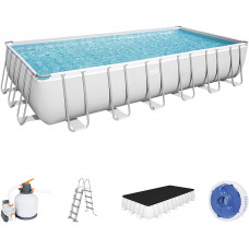 Bestway 56475 Piscina, Gris, 732 x 366 x 132 cm Bestway 56475 Piscina, Gris, 732 x 366 x 132 cm